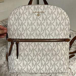 Michael Kors White Small Book Bag